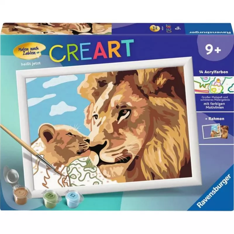 CreArt - León con cría, pintura