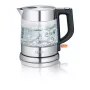 Severin WK 3468 Hervidor de agua 1 L 2200 W Negro, Acero inoxidable, Transparente
