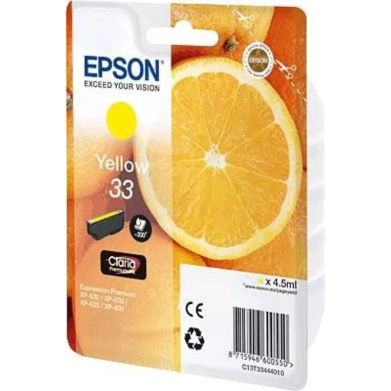 Epson Oranges C13T33444010 cartucho de tinta 1 ud. original amarillo