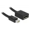 Cable DisplayPort DeLOCK 65554 Mini DisplayPort 0,21 m negro