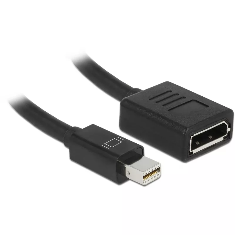 Cable DisplayPort DeLOCK 65554 Mini DisplayPort 0,21 m negro