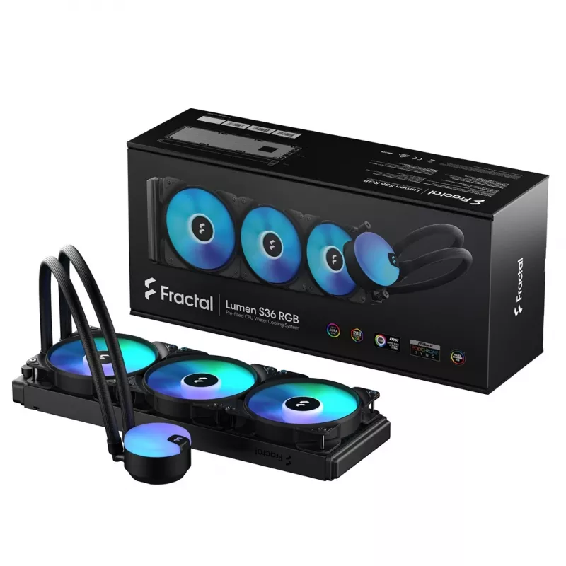 Fractal Design Lumen S36 v2 RGB refrigeración líquida todo en uno para procesador 12 cm negro 1 ud.