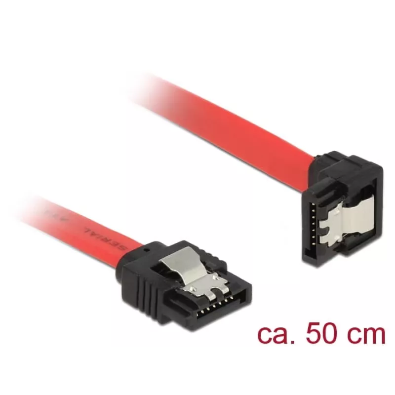 Cable SATA DeLOCK 83979 0,5 m SATA 7 pines negro rojo
