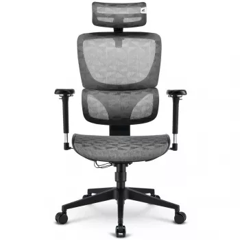 Silla de oficina Sharkoon OfficePal C40M asiento de malla respaldo de malla, gris, máx. 150 kg