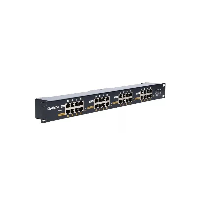 Inyector PoE Gigabit Extralink 16 puertos 16x 1000Mb/s RJ45, rack
