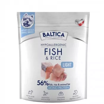 BALTICA Nutraceutic Hypoallergenic Light S pescado con arroz - pienso seco para perros - 1 kg