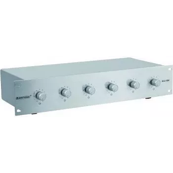 Regulador de nivel de amplificador/zonas Omnitronic ELA 6M-Zonen LS-Regler 5W, control de llamada/nivel de 6 zonas, 5 W de salida