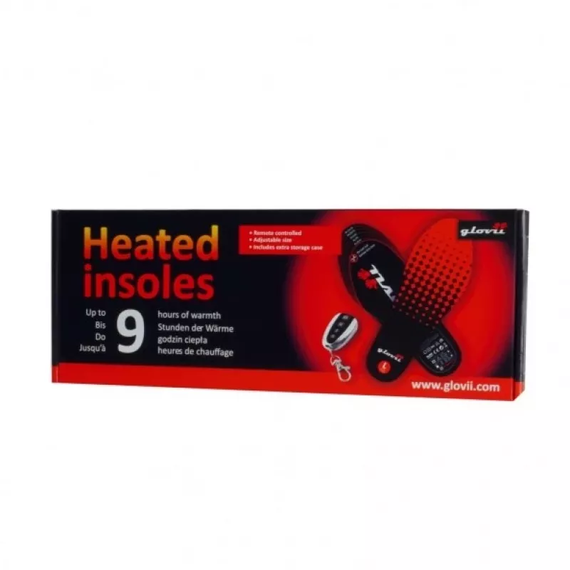 Glovii GW2M plantillas calefactables con mando a distancia, talla M (35-40), negro