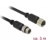 Cable serie Navilock 62973 M8 3 m negro