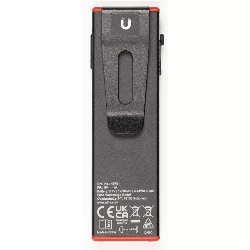 Wiha 45701 lámpara de trabajo de mano, 800 lm, negra, con función Boost