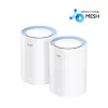 Sistema mesh Cudy M1200 pack de 2 – Wi-Fi 5 de doble banda (300/867 Mbit/s), 2 unidades, 1 puerto LAN, compatible con 100 dispositivos