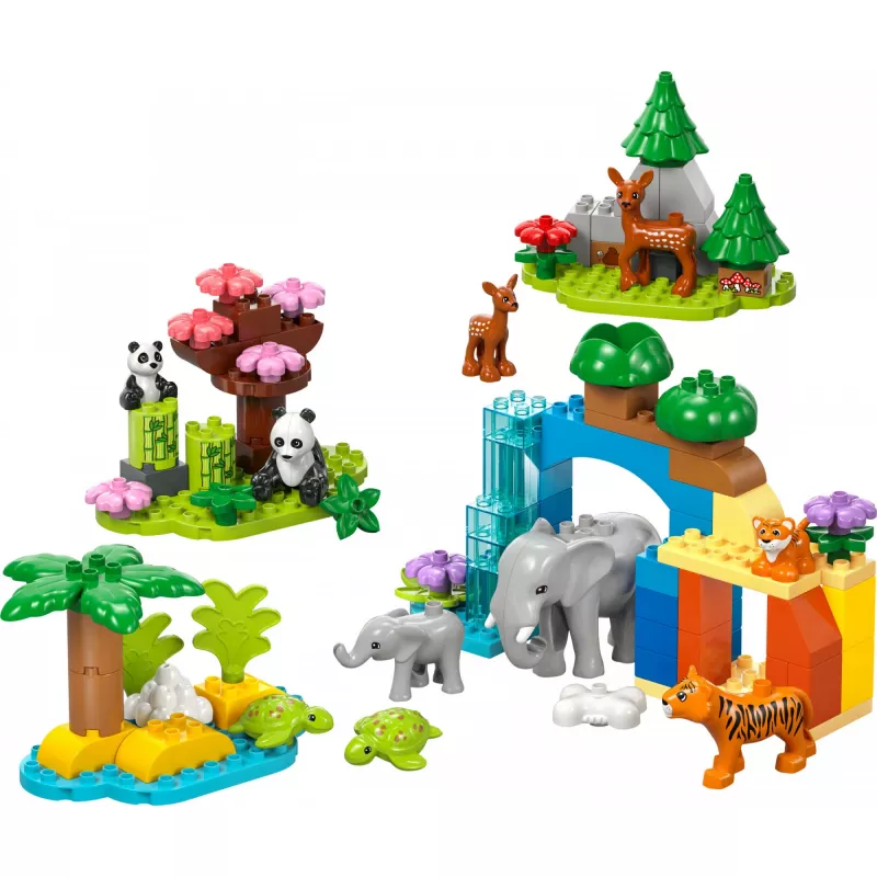 LEGO DUPLO Town Familias de animales salvajes 3 en 1 set de juego 10446 – 92 piezas, a partir de 2 años, 200×220×340 mm