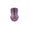 Ratón inalámbrico simétrico óptico de 2,4 GHz, 3 botones, Violeta