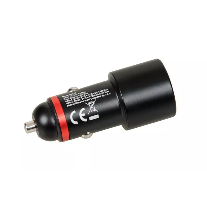 Cargador iBox ICC20 para dispositivos móviles smartphone, smartwatch, tablet negro mechero de coche carga rápida coche