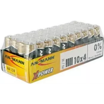 Pila AA ANSMANN 5015681-888 1,5V pack de 40 – pilas alcalinas estándar