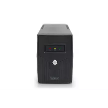 SAI DIGITUS DN-170063-B Line-Interactive 600 VA / 360 W, AVR, LCD, 2 salidas Type-F, batería de 7 Ah