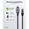 Goobay 70752 cable Ethernet de USB-C 3.1 a RJ45, Cat6 F/UTP, 5 m, negro/plateado