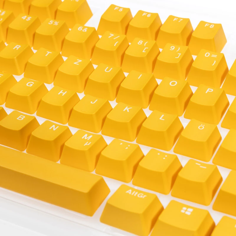 Set de teclas Ducky DKSA109-DEPDYDYYWO1 amarillo PBT Double-Shot distribución DE 109 teclas