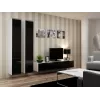 Armario cerrado Cama VIGO '180' 180/40/30 blanco/negro brillo