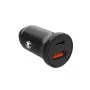 Cargador de coche FIXED FIXCC20N-CU-BK — conectores USB-C y USB-A, potencia de salida 20 W, adaptador de coche compacto