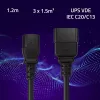 Cable de alimentación Qoltec 53991 negro 1,2 m C20 C13 hembra