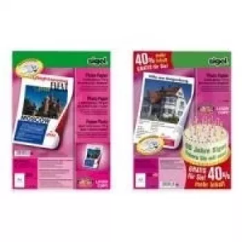 Papel fotográfico A4 Sigel LP344 rosa blanco