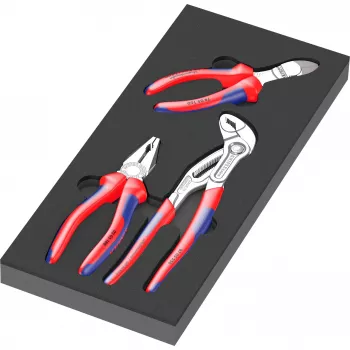 9780 Insert de espuma KNIPEX Juego de alicates 1, 3 piezas negro/gris, para carro de taller Tool Rebel