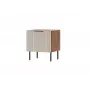 Mesita de noche Cama Meble ALMERA 50x42x44 cm, 2 uds., nogal/cashmere, MDF y aglomerado