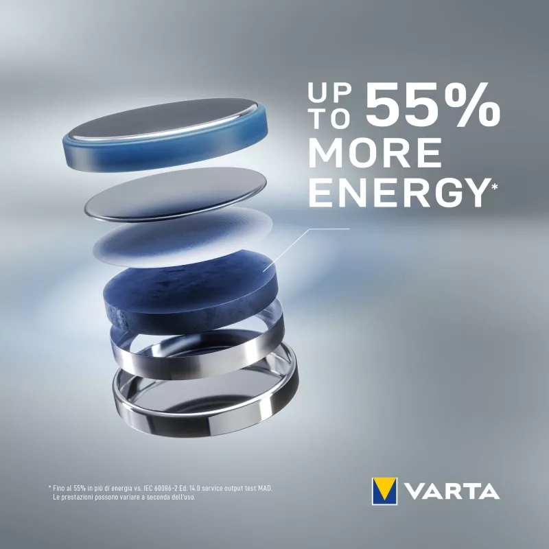 Pila VARTA Electronics CR2016 litio 90 mAh 3V envase 2 (06016101402)