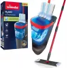 Vileda H2PrO 175775 set de mopa plana con sistema de dos depósitos, microfibra, negro/rojo