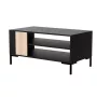 Mesa de centro/jardín Cama MERCI 100 x 55 x 49 cm negro/roble artesano