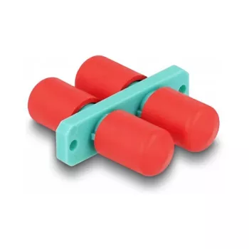 DeLOCK acoplador de fibra óptica ST dúplex conector hembra a conector hembra ST dúplex aqua