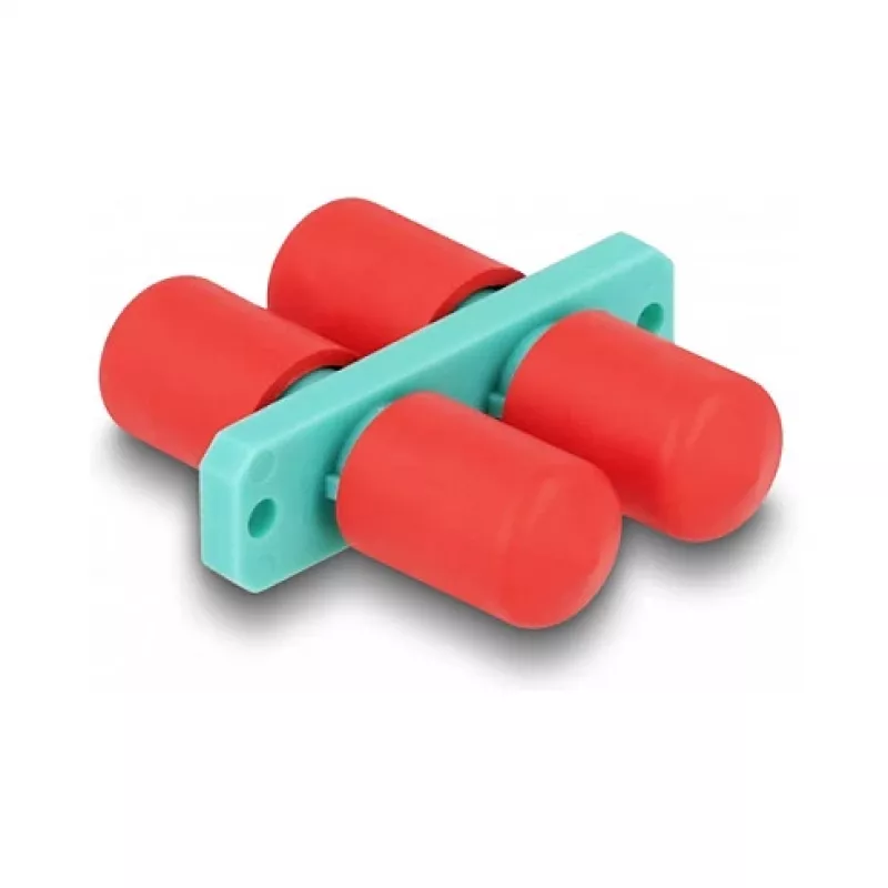 DeLOCK acoplador de fibra óptica ST dúplex conector hembra a conector hembra ST dúplex aqua