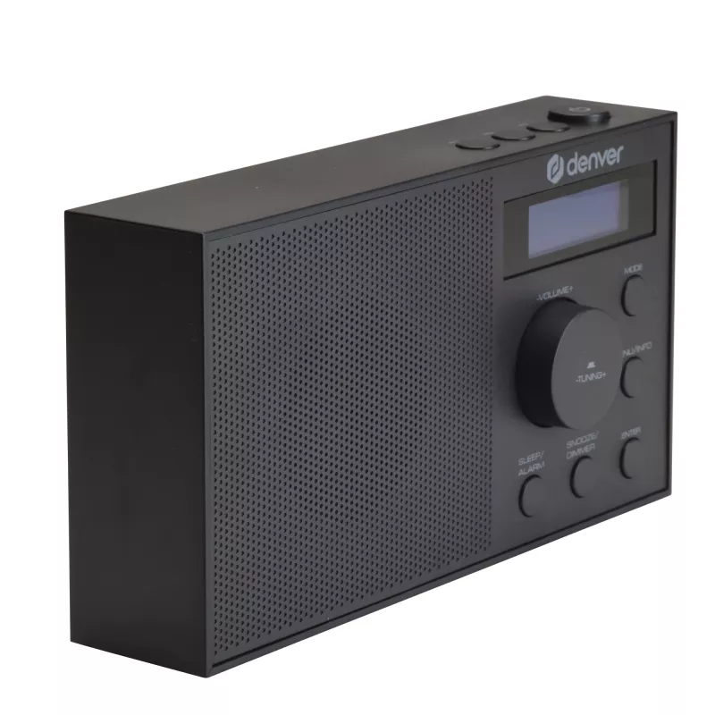 Radio DENVER DAB-51B — radio digital compacta DAB+/FM/AM, negra