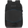 Mochila para portátil Tellur TLL611282 con puerto USB y franja luminosa, negra