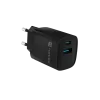 Cargador con cable para dispositivos móviles NATEC NUC-2141, 30W, USB-C PD 3.0 + USB-A QC 3.0, 110–240V, negro