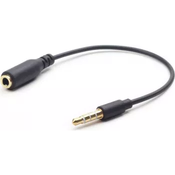 Cable de audio Gembird CCA-419 0,18 m 3,5 mm negro