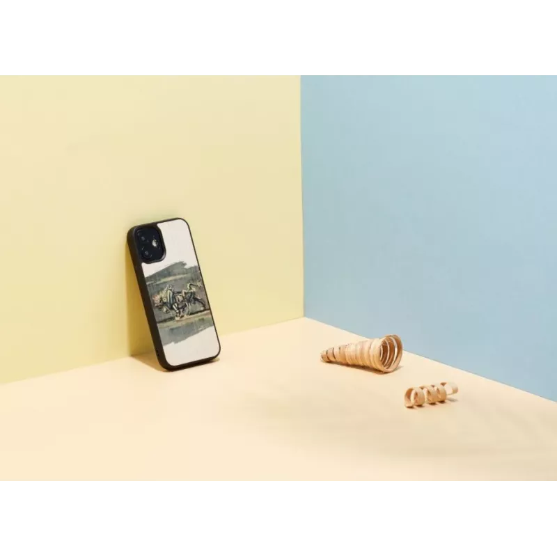 Funda para móvil Man and Wood para iPhone 12 mini — diseño de toro blanco