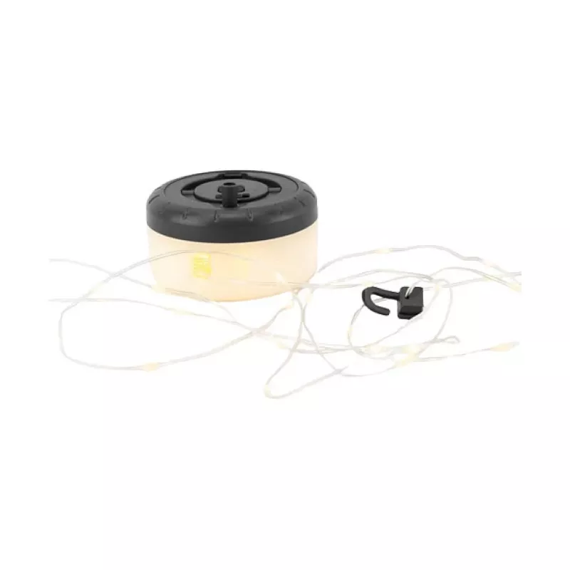 Guirnalda luminosa RealPower 492880 LED blanco cálido, a pilas, 8 m, negra