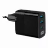 Cargador Gembird TA-UC-PDQC30LCD-BK-02 para dispositivos móviles universal negro AC carga rápida interior