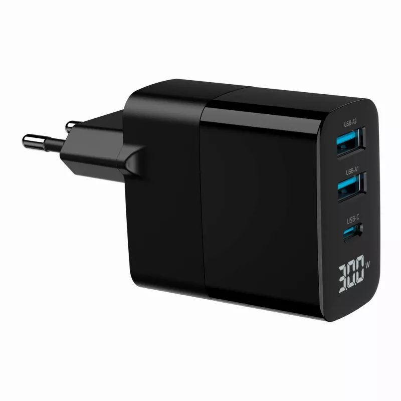 Cargador Gembird TA-UC-PDQC30LCD-BK-02 para dispositivos móviles universal negro AC carga rápida interior