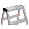 Krause Dopplo 120410 escalera de tijera de doble acceso, aluminio, 2 x 5 peldaños
