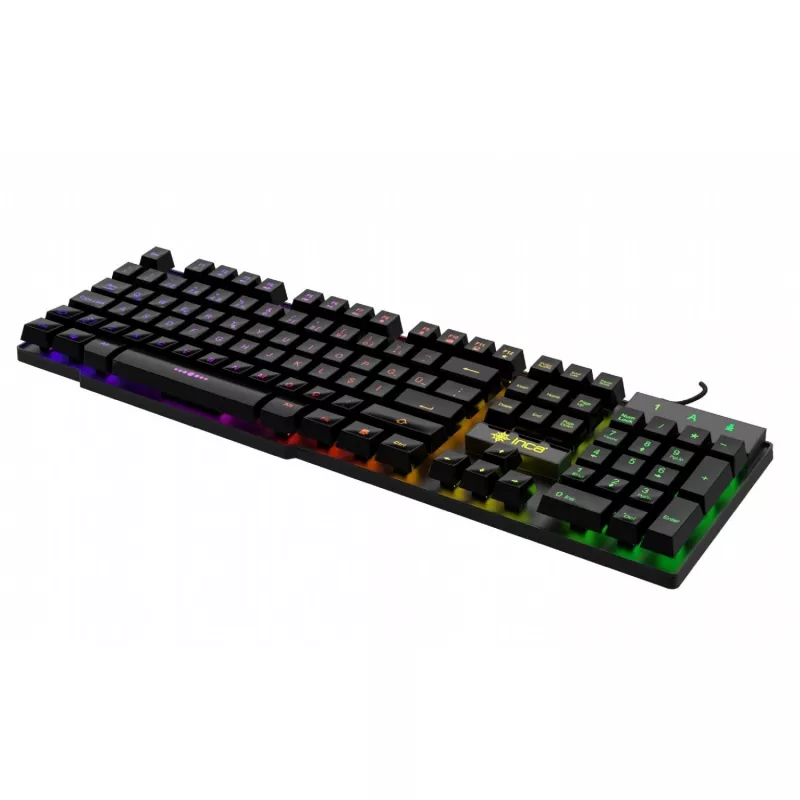 Incase Teclado gaming IKG-446 arcoíris, RGB, distribución alemana retail