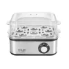 Huevera Adler AD 4486 — capacidad para 8 huevos, 800 W, acero satinado negro con tapa transparente