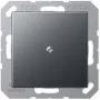 Toma de salida de cable Jung antracita mate A 590 BF A ANM (A590BFAANM)