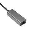 Adaptador USB-C a Gigabit Ethernet Akyga AK-AD-65, RJ45, 15 cm, plateado