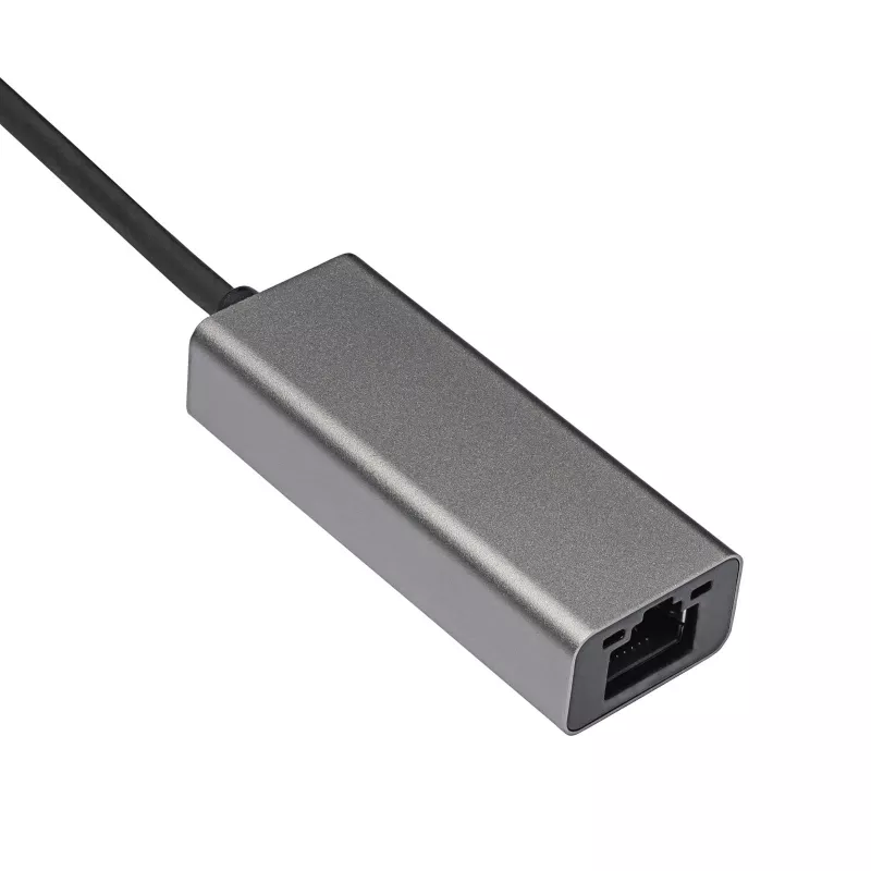 Adaptador USB-C a Gigabit Ethernet Akyga AK-AD-65, RJ45, 15 cm, plateado