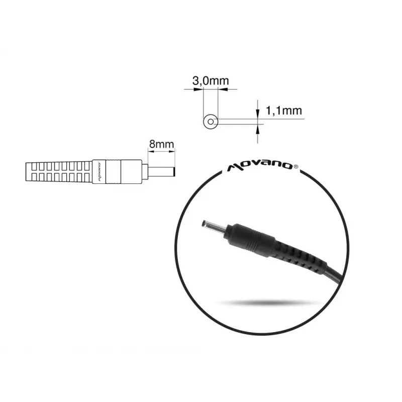 Fuente de alimentación MITSU ZM/ACE19342C 19V 3.42A para portátiles compatibles