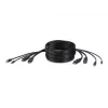 Cable combo KVM seguro Belkin - cable de teclado / vídeo / ratón / audio - USB, conector mini, DisplayPort (M) a conector jack mini estéreo, USB Type-