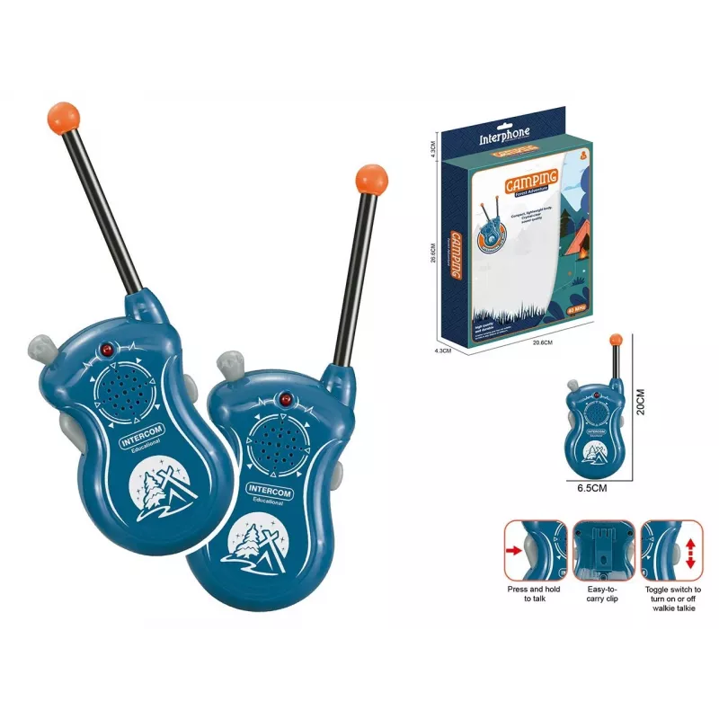 Set de 2 walkie-talkies Madej 011776 — 16 canales, radiotransmisores de comunicación para niños